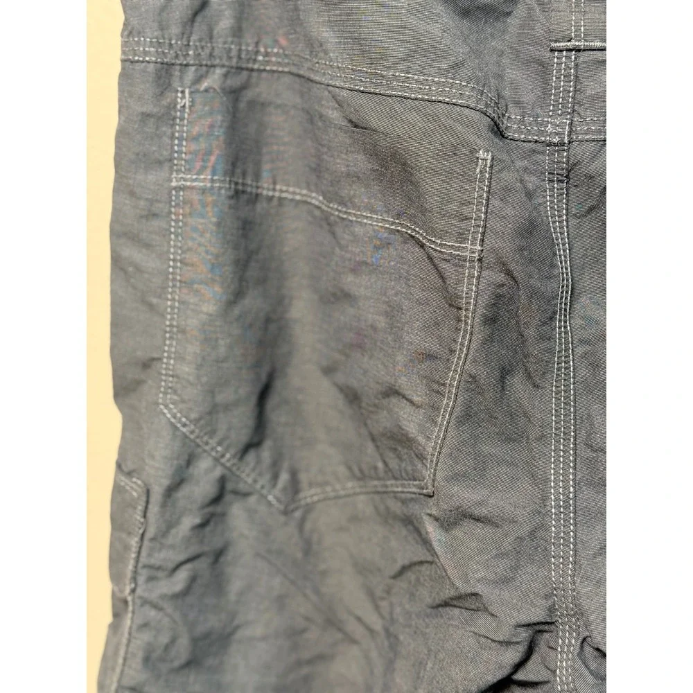 The North Face Mens 34 Regular Convertible Cargo Pants Gray Ripstop Hiking Pant